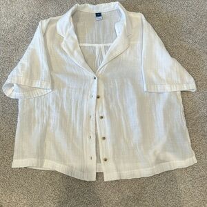 Old Navy, comfortable, slightly cropped, button up